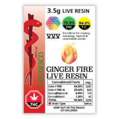 VIRIDESCO VVV Live Resin - Ginger Fire 3.5g